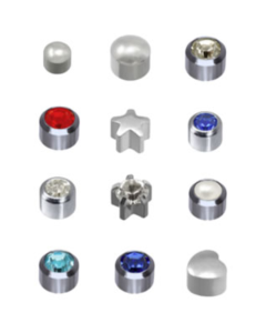 Caflon Stainless Polished Regular Mixed Assortment Pk12