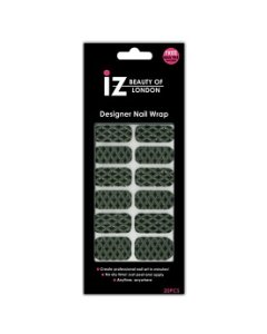 IZ Black & Gold Diamond 3D Nail Wrap