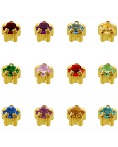 Caflon Gold Regular Assorted Clawset Birth Stone Pk12