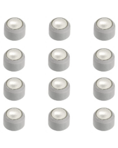 Caflon Stainless Polished Regular Pearl Cabachon Birth Stone Pk12