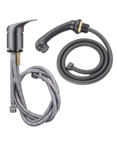 Complete Mixer Tap Set Brushed Grey