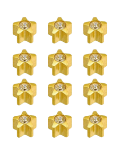 Caflon Gold Regular Starstone (April) Birth Stone Pk12