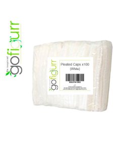 Disposable Pleated White Cap (100)