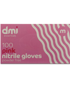 DMI Pink Nitrile Gloves (Powder Free) - Medium x100