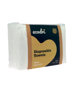 Ecodri Disposable Towels - White Pk of 50