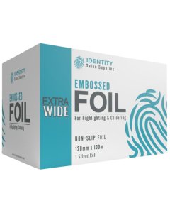 Identity Wide Foil Embossed 120mm x 100m - Silver