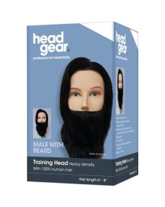 Head Gear Training Head - Male With Beard 6"- 8"