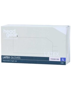 Head Gear Disposable Latex LARGE Gloves (Powder Free) 100