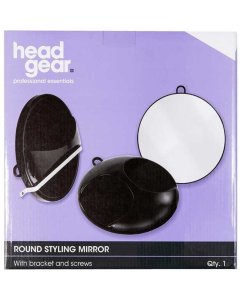 Head Gear Round Mirror Black