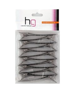 Head Gear Silver Metal Section Clips x12