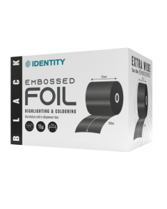 Identity Extra Wide Foil Embossed 120mm x 100m - Matte Black
