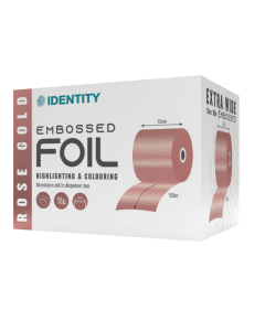 Identity Extra Wide Foil Embossed 120mm x 100m - Rose Gold