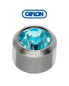 Caflon Stainless Polished Regular (March) Birth Stone Pk12