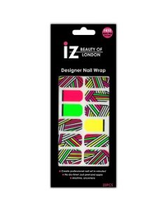 IZ Neon Stripes Semi See-Through Nail Wrap