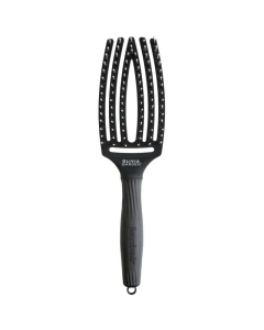 Olivia Garden Full Black Medium Fingerbrush - Boar & Nylon 