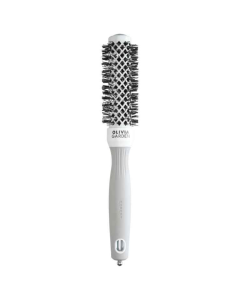 Olivia Garden Expert Blowout Shine Brush 25mm - White & Grey
