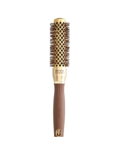Olivia Garden Expert Blowout Shine Wavy Bristle Brush 25mm - Gold & Brown