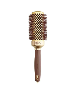 Olivia Garden Expert Blowout Shine Wavy Bristle Brush 45mm - Gold & Brown