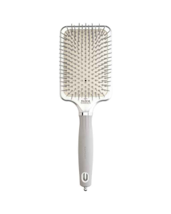 Olivia Garden Expert Care Rectangular Nylon Bristle Brush Large - Silver