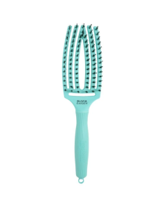 Olivia Garden Mint Medium Fingerbrush - Boar & Nylon Brush 