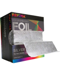 Prisma Pop Up Embossed Foil - Silver 120mm x 280mm (500 Sheets)
