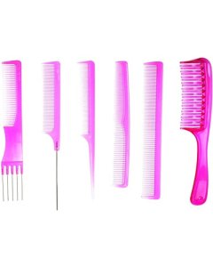Pro Tip College Kit 6pc Comb Set - Pink