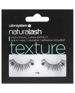 Salon System Naturalash Strip Lashes - 134 Black (TEXTURE)