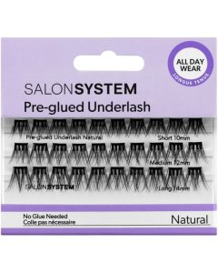 Salon System Underlash Pre Glued - Natural Mixed Pack