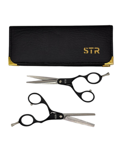 STR - Fusion - 5.5" Scissor & Thinner Set - Black new