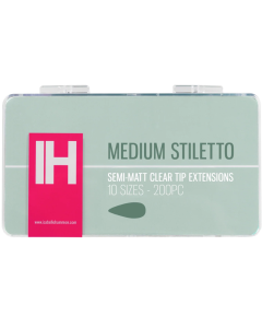 Izabelle Hammon Semi-Matt Clear Tip Extensions | Medium Stiletto 200PC