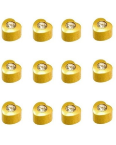 Caflon Gold Regular Heartstone (April) Birth Stone Pk12