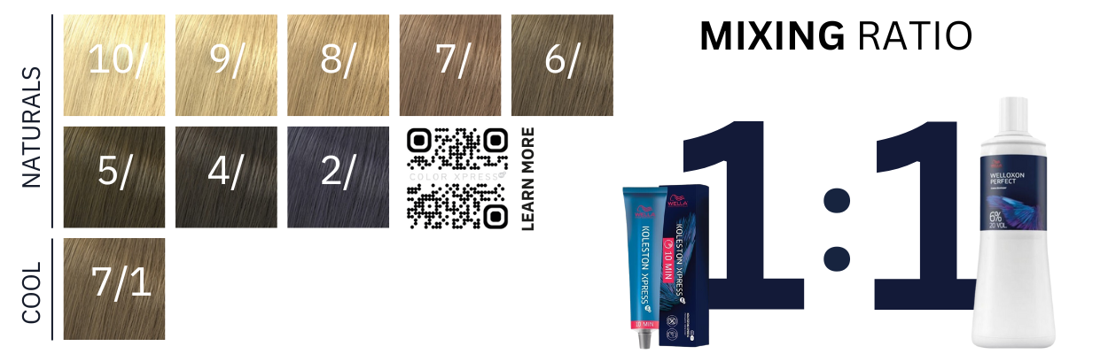 Wella Color Xpress shade chart